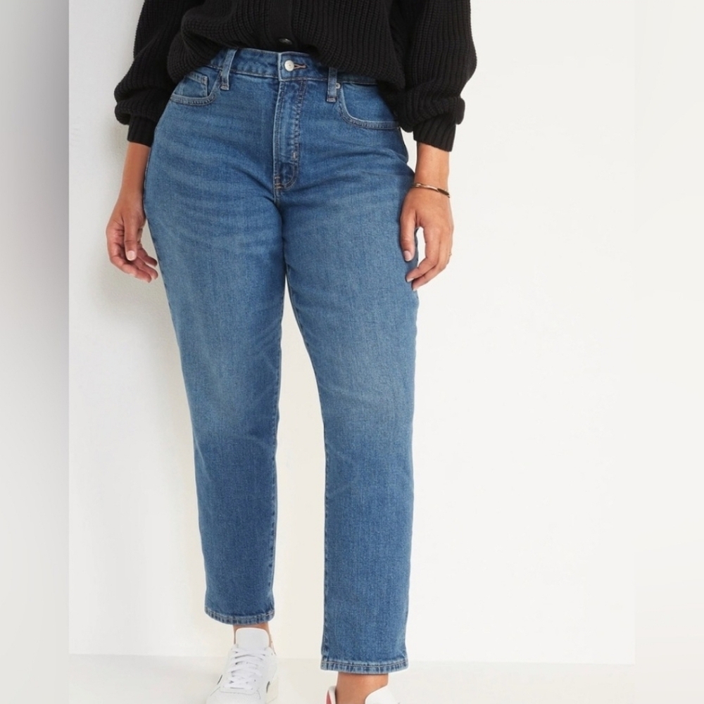 Old Navy High Waist Curvy Straight Ankle Jeans Size 18 NEW